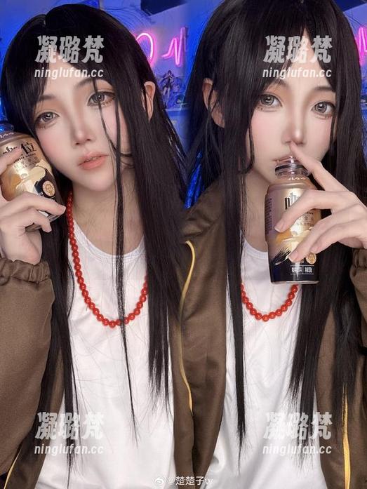楚楚子w化身阴阳师—茨木童子的撩人瞬间，原图看得人心痒痒～